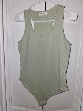 Zenana Outfitters Women's Light Sage Tank Bodysuit